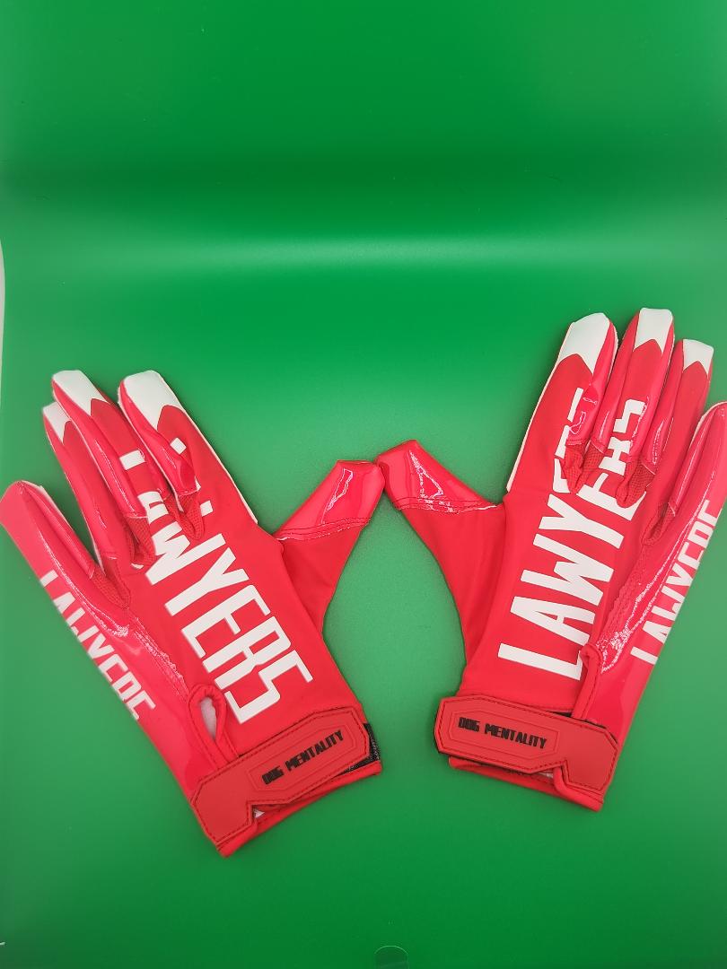Lawyers Red Dawg Football Gloves